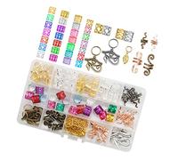 VALICLUD 116pièces Bijoux Cheveux Tressés Perles Décorations Dreadlocks Accessoires Cheveux Femmes Bijoux Tresses Breloques Extensions Uniques