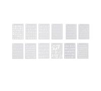 VALICLUD 12 Feuilles Pochoirs de Lettres et Chiffres en Pet Blanc