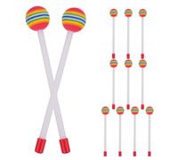 VALICLUD 12 Maillets de Percussion en Plastique Colorés avec Têtes en Mousse Eva, 12 Pièces, Conception Ergonomique pour Apprentissage Musical et Coordination Main-œil des Garçon et Filles