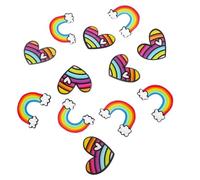 VALICLUD 12 pièces Broches Arc-ciel Acrylique Épingle Corsage Décorative pour Vêtements Sacs et Cardigans de Badges Colorés pour Accessoires Mode