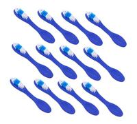 VALICLUD 12 pièces Brosses à Dents Miniatures pour Prisonniers Manches Courts Ergonomiques avec Poils Souples Sécurité Renforcée pour Centres Pénitentiaires et Usage Portable