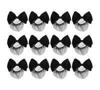 VALICLUD 12 Pièces Bun Cover For Hair With Bowknot Mesh Hairnet For Women Professional Work In Hotels Banks Nursing Lightweight Breathable Washable Hair Bun Nets