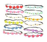VALICLUD 12 Pièces couronne bandeaux filles bandeau marguerite groupe bandeaux de cheveux casque de mariage pour la mariée accessoires de cheveux coiffure femme bandeau guirlande en tissu