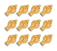 VALICLUD 12 Pièces Embout Décoratif pour Tringle à Rideaux, Cache-Trousses à Rideaux en Plastique Doré, pour Tringle Romaine 26-28mm, Style Classique, Maison et Bureau