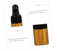 VALICLUD 12 Pièces Flacons Miniatures Verre Foncé avec Compte Gouttes et Bouchon Bouteilles Vides pour Huiles Essentielles et Chimie Surface et Portable