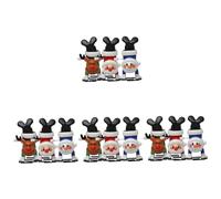 VALICLUD 12 Pièces Jouets à Remonter de Noël Figurines de Bureau Marche Saut et Animation sans Piles de Fête pour Invités et Secret Santa