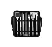 VALICLUD 12 Pièces Kit D'ustensiles pour Barbecue en Acier Inoxydable avec Paquet de Rangement, Accessoires Pratiques pour Camping et Activités en Plein Air