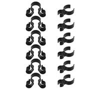VALICLUD 12 Pièces Pince à Bougie Robuste en Plastique Noir pour Bouteilles de Vin, Support Chandelle Chic, pour Fêtes de Noël et Réveillons