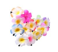 VALICLUD 12 pièces Plumeria Flower Hair Clips For Women Hawaiian Barrettes For Wedding Beach Party And Summer Picnic Accessories