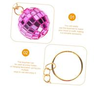 VALICLUD 12 pièces Porte-clés Boule Disco Miroir Accessoires Fête Noël Halloween Décoration Rosée
