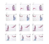 VALICLUD 12 pièces Sachets Transparents Zippés pour Masque Étanches et Durables Pochettes Rangement Multi-usages pour Voyage École et Activités Extérieures