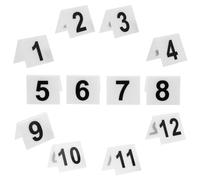 VALICLUD 12 pièces Set de Marqueurs Numérotés Double-Face Acrylique pour Jeux de Rôle Accessoire Table Tents Identification Claire des Rôles pour Jeux Détective et Loup