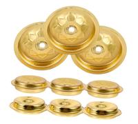 VALICLUD 12 pièces Supports Mèches Flottantes Aluminium pour Lampe à Huile Bouddhiste Disques Flottants Accessoires pour Lampes à Pétrole et Huile et Élégants