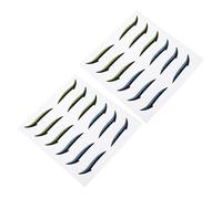 VALICLUD 12 Stickers Auto Adhésifs pour Eyeliner de Strips Double Paupière Bleu Vert pour Regard Élargi et Attrayant
