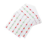 VALICLUD 120 Pièces Serviettes en Papier Décoratives de Noël Absorbantes et Rectangulaires Motif Cloche Rouges Festives pour Fêtes et Événements Cocktail