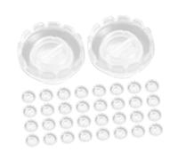 VALICLUD 120 Pièces tasse de colle à cils accessoires d'extension des cils godets de colle pour extensions de cils fournitures d'extension de cils Plastique Transparent