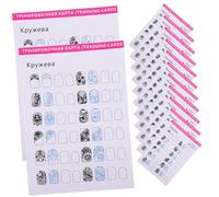 VALICLUD 12feuilles Entraînement Pour Nail Art Cartes Vierges De Formation Manucure Outils De Pratique Pour Débutants Et Artistes Ongulaires