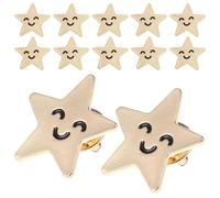 VALICLUD 12pcs Broche Étoile à Cinq Branches Insigne à Épingle D'étoile Broche Étoile Paquet à Dos Design Créatif Alliage à Porter Confortable Application Facile pour Garçons, Filles