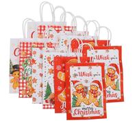 VALICLUD 12pièce Sacs Pour Noël Lot De Sachets De Friandises Imprimés Sacs De Bonbons Pour Fêtes De Fin Année