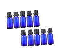 VALICLUD 12pièces Flacons Essence Vides Bleu Methylene Verre Avec Bouchon Et Pipette Compte-gouttes Pour Huiles Essentielles Cosmétiques Voyage Et Usage Quotidien