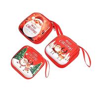 VALICLUD 12pièces Pochette De Rangement pour Noël avec Fermeture Éclair Décorations Pratiques pour Bonbons Et Petites Surprises pour Suspendre Au Sapin à
