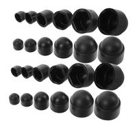 VALICLUD 145 pièces Set de Capuchons de Protection Noirs pour Écrous Hexagonaux Couvre Boulons pour Mobilier et Machines Protection des Vis