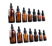 VALICLUD 14Pièces Bouteilles Verre Marron Rechargeables Compte de Flacons Échantillons pour Aromathérapie