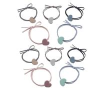 VALICLUD 15 Pièces Élastiques à Cheveux Corde Noeud pour Filles et Femmes Accessoires de Coiffure Pratiques Noir Rose Bleu Gris Gris