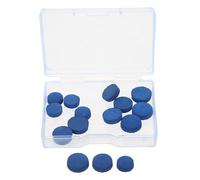 VALICLUD 15 Pièces Embouts de Queue de Billard, Conseils Queues de Billard, Kit 10/12/13mm en Cuir Bleu à Couches Multidensité, Contrôle Amélioré, pour Enseignement et Tournoi