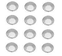 VALICLUD 15 pièces Moules à Tartelettes Réutilisables Acier Inoxydable Moules Pâtisserie Résistants pour Cupcakes Quiches et Adaptés Cuisine Maison et Professionnelle