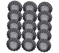 VALICLUD 15 pièces Moules à Œufs Acier Épais Antiadhésifs Résistants Haute Température pour Cupcakes Muffins Pudding et Desserts Maison