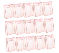 VALICLUD 15pièces Sacs Cadeaux Transparents Rose Réutilisables Pour Anniversaires Mariages Et Fêtes Légers Et Protecteurs