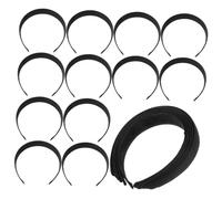 VALICLUD 16pièces Créoles Simples Et Noires Bandeaux Rétro Pour Femme Coiffure à Larges Bords Serre-tête Pratique Pour Laver Le Visage Décoration Pour Cheveux