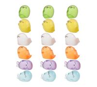 VALICLUD 18 Pcs Mini Figurine Décorative Phoque en Résine Lumineuse | Ornement Marin Miniature, Effet Phosphorescent Jour et Nuit, Léger, Facile à Placer Pots