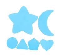 VALICLUD 18pièces Pochoirs De Coupe De Cheveux Pour Garçon Fille Avec Formes Étoiles Lune Cœur Et Ronde Outil De Coupe Pour Garçon Fille Salon De Coiffure