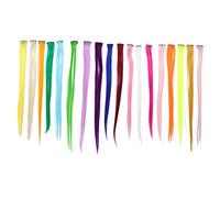 VALICLUD 18pièces Postiche sans Couture Long Pince à Cheveux Monobloc Postiche Couleur Vive Accessoires pour Cheveux