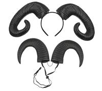VALICLUD 1ensemble Bandeau Halloween Corne De Diable Accessoire De Fête Pour Danse Et Déguisement Noir