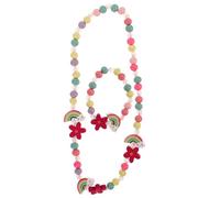 VALICLUD 1ensemble Bijoux Pour Garçon Fille Collier Et Bracelet Arc-ciel Pour Accessoires De Mode Pour Anniversaire Et Événements Spéciaux