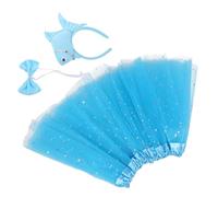 VALICLUD 1ensemble Costume Peluche Animaux Marins Pour Garçon Fille Avec -tête Poisson Et Jupe Étoilée Pour Halloween Jeux De Rôle