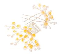 VALICLUD 1ensemble Peigne à Cheveux Aesthétique Pour Mariage Avec Fleurs Simulées Accessoires De Cheveux Pour Banquet Et Fête Baguettes De Style Ancien Et Pratique