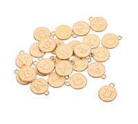 VALICLUD 1ensemble Pendentifs Alphabet Ronds Double Face De Charms De Lettres Pour Bijoux Pour Création De Colliers Et Bracelets
