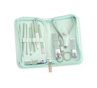 VALICLUD 1ensemble Set De Manucure Et Pédicure Portable Acier Kit Complet De Soins Vert Matcha Outils De Pour Maison