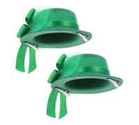 VALICLUD 1ensemble Set De Pince à Cheveux Créative Forme De Chapeau Pour Fête De Saint Patrick Accessoires Festifs Vert Avec Nœud Tulle