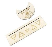 VALICLUD 1ensemble Support Bois pour Cartes de Tarot Forme de Lune et Présentoir Décoratif Léger pour Accessoires Divinatoires et Rituels Wiccan Support Portable pour Activités Religieuses