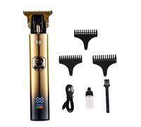 VALICLUD 1ensemble Tondeuse Rechargeable Professionnelle Sans Fil Pour Barbe Et Cheveux Clipper Électrique Usb Avec Écran Lcd Outil De Coiffure Pratique Et Ergonomique or