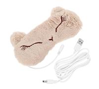 VALICLUD 1Ensemble USB Heated Eye Mask With Adjustable Strap For Cartoon Fox Design For Travel And Home Use Blocks Light And Relieves Eye Fatigue