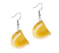 VALICLUD 1paire Boucles Oreilles Dentier Drôles Pendantes Forme De Dent Accessoire Original Pour Fêtes Et Halloween
