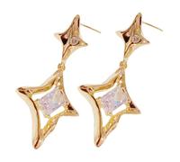 VALICLUD 1paire Boucles Oreilles Étoilées Avec Créoles Décoratives Élégantes Pour Anniversaire Saint-valentin Ou Mariage