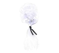 VALICLUD 1pièce Perruque De Costume Pour Homme Perruque De Juge Blanche Fibres Synthétiques Accessoire De Cosplay Pour Fête Et Halloween