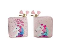 VALICLUD 1pièce Portefeuille Zippé PU avec Motif Licorne Cartoon Petit Portefeuille Rose pour pour Et